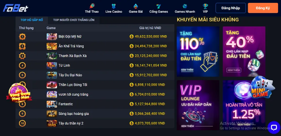 Ứng dụng Hit Club Đăng Nhập trên điện thoại